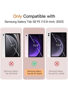 Jetech Case For Samsung Galaxy Tab S9 Fe 10.9 Inch Slim Translucent Back Tri Fold Stand Protective Tablet Cover Support S Pen Charging Auto Wake Sleep Lavender  - Image 2
