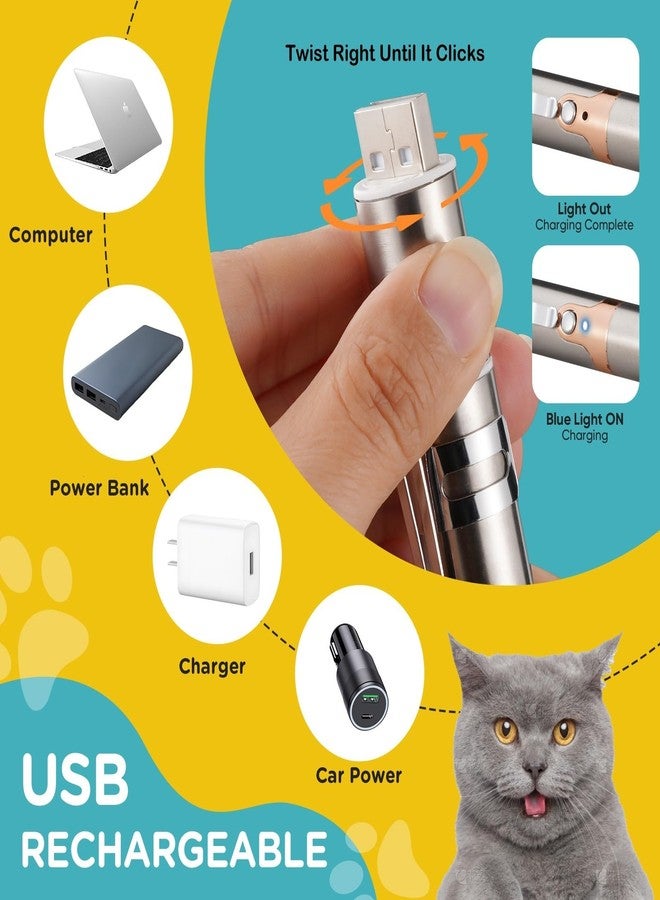 Koackl لعبة مؤشر للقطط من كواكل للاستخدام الداخلي، قابلة لإعادة الشحن عبر منفذ USB، بثلاثة ألوان إضاءة، ألعاب تفاعلية للقطط والكلاب، لعبة مطاردة ممتعة للتدريب والتمرين داخل المنزل - Image 5