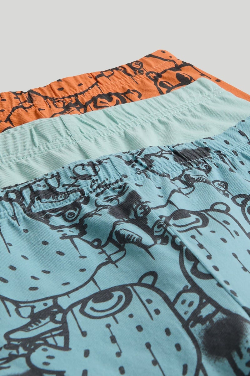 mothercare 3 Pack Graffiti Bear Pyjamas - Image 3