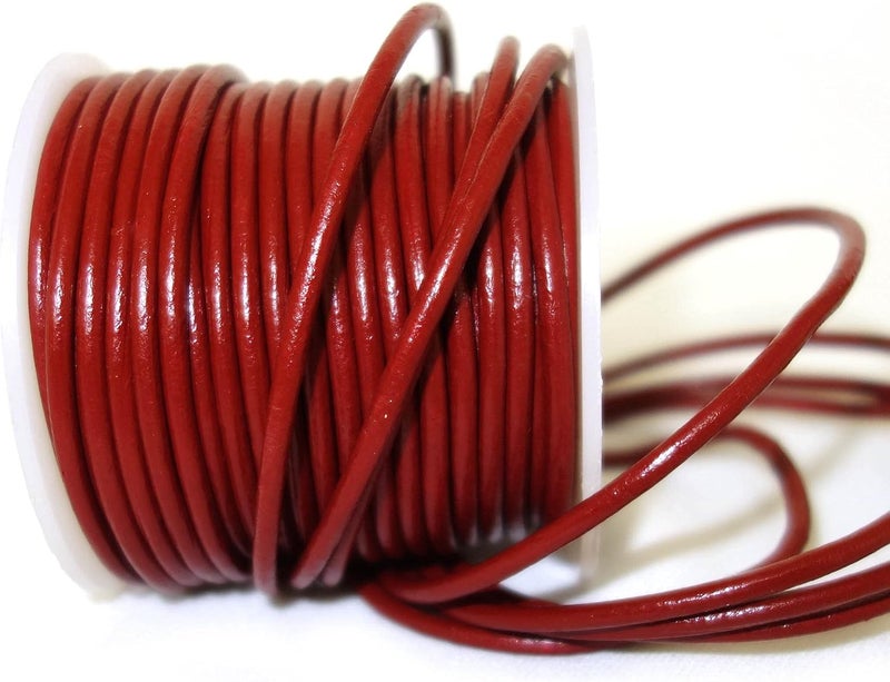 cords craft Round Leather Cords for Jewelry & Crafts, Bracelet, Necklaces, Beading, Jewelry Leather Cord, Genuine Leather Cording, 20 Meters (21.87 Yards) Regular Shiny, Leather, not known, - Image 5