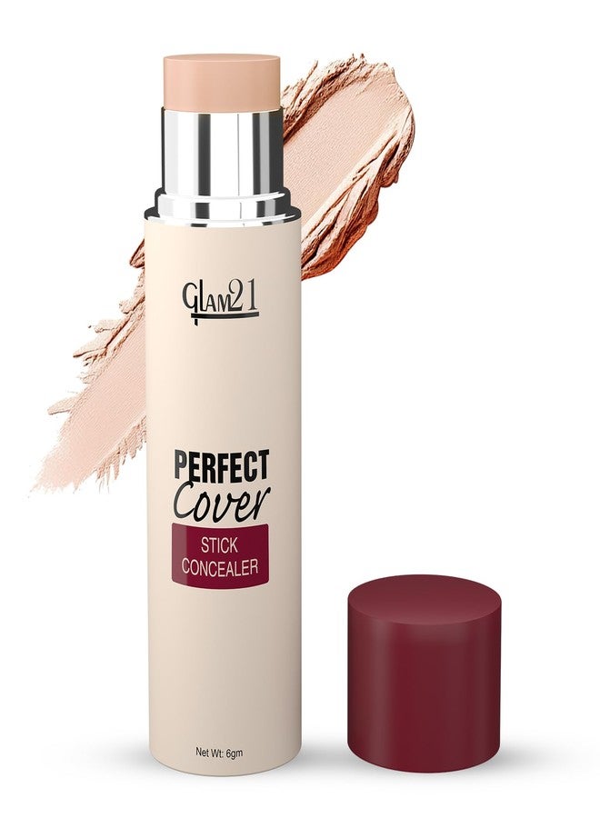 Glam 21 Glam21 Perfect cover stick concealer| Waterproof Concealer With Full Coverage |Easily Blendable Concealer | CreamyTexture | Matte Finish | Weightless and breathable Formula | Long Lasting| Sun Sand| 6gm - Image 1