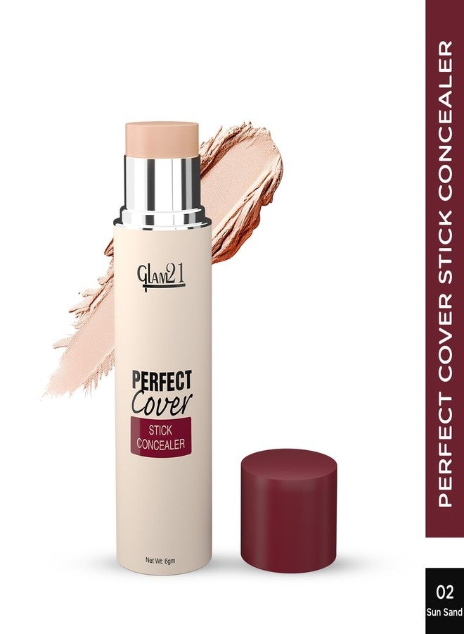 Glam 21 Glam21 Perfect cover stick concealer| Waterproof Concealer With Full Coverage |Easily Blendable Concealer | CreamyTexture | Matte Finish | Weightless and breathable Formula | Long Lasting| Sun Sand| 6gm - Image 2