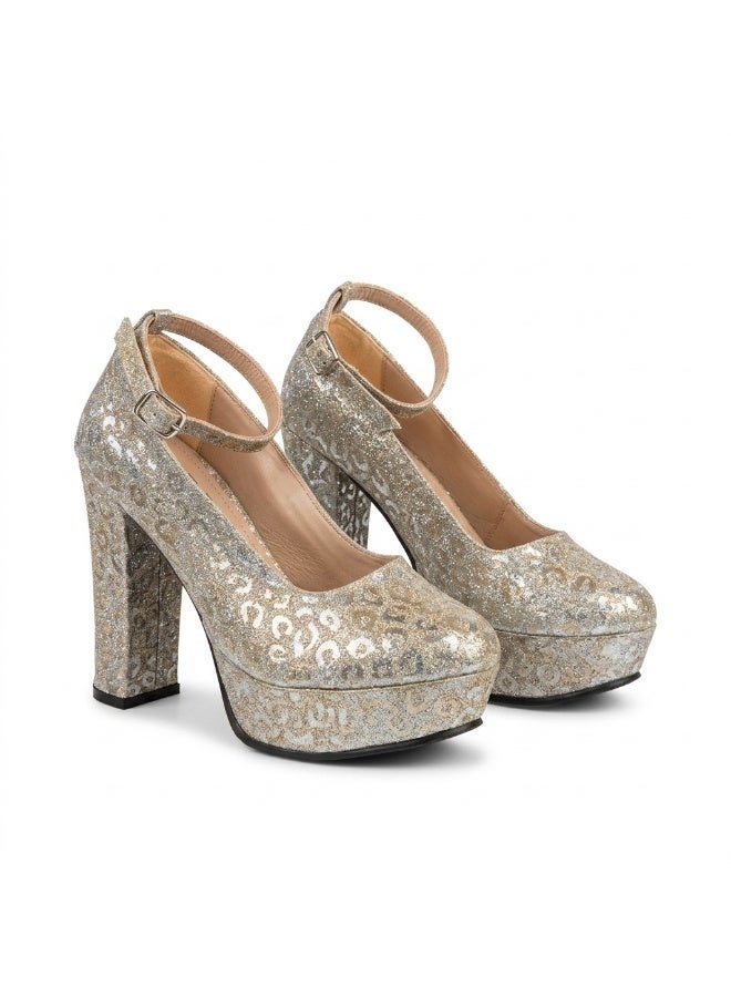 Vbranda A distinctive evening shoe blending luxury and comfort.C-121-GOLD - Image 1