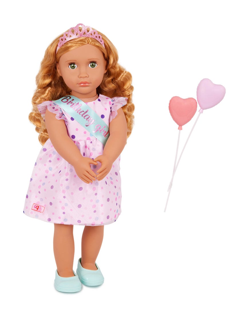Our Generation - Esme 18-Inch Fashion Doll Birthday Celebration Fun And Interactive Dress-Up Soft Body With Movable Limbs, Fabric Clothing Age 3 Years And Up - Image 1