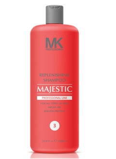 Majestic Keratin Majestic Keratin Replenishing All Hairs Shampoo with Argan oil for Women, 1000ml  - Image 3