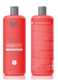 Majestic Keratin Majestic Keratin Replenishing All Hairs Shampoo with Argan oil for Women, 1000ml  - Image 2