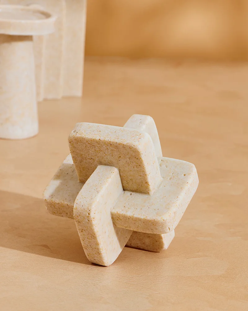 REDTAG Beige Textured Polyresin Decorative Accent 12x12x12cm