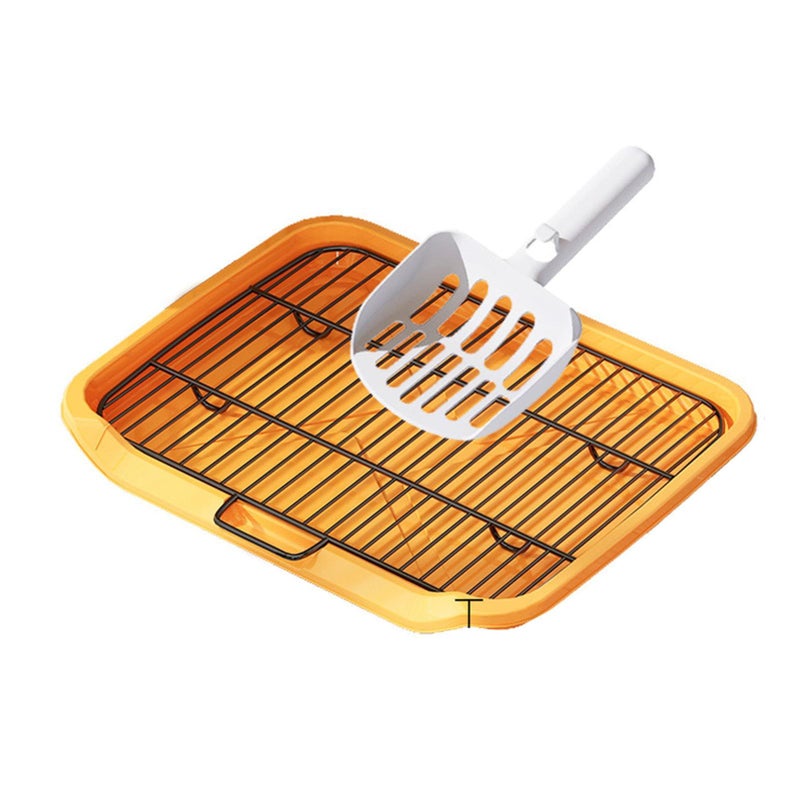 Dog Potty Tray Flat Plate Type Spill Proof Indoor Dog Training Toilet Large Removable Washable Pet Potty Tray for Small Medium Large Dogs with Sturdy ABS Plastic and Metal Tray - Image 2