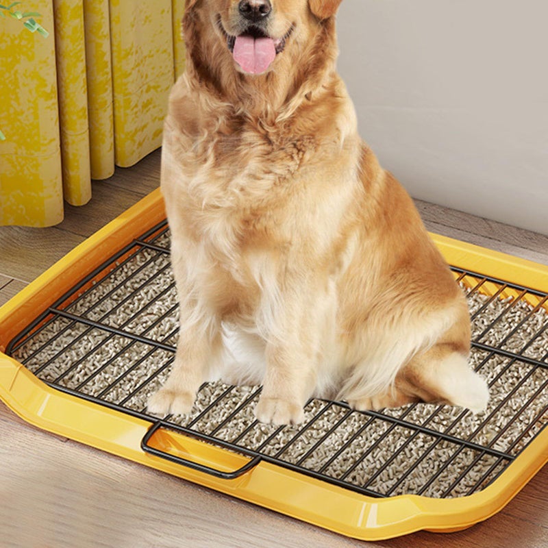 Dog Potty Tray Flat Plate Type Spill Proof Indoor Dog Training Toilet Large Removable Washable Pet Potty Tray for Small Medium Large Dogs with Sturdy ABS Plastic and Metal Tray - Image 4