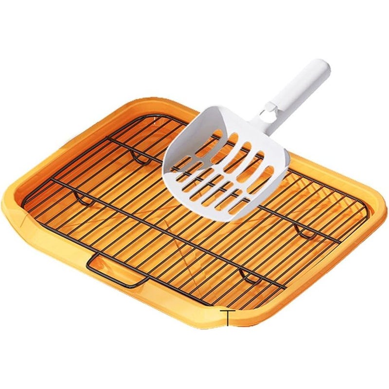 Dog Potty Tray Flat Plate Type Spill Proof Indoor Dog Training Toilet Large Removable Washable Pet Potty Tray for Small Medium Large Dogs with Sturdy ABS Plastic and Metal Tray - Image 1