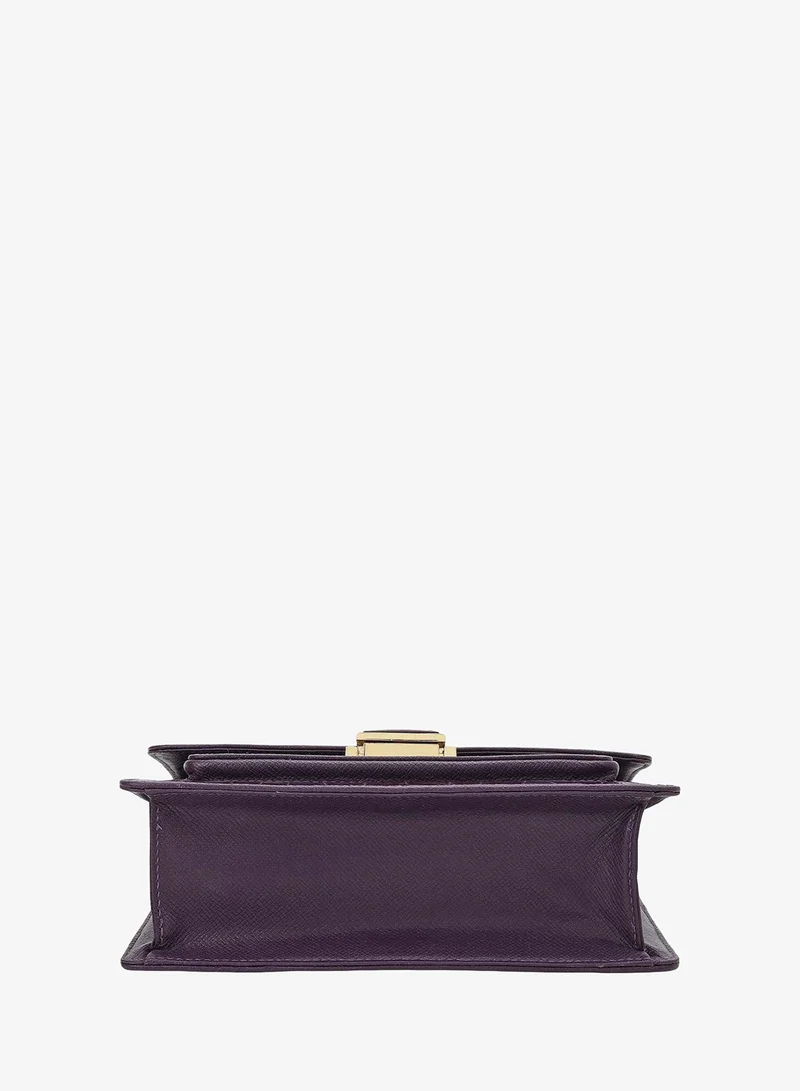 Da Milano Grapevine Croco-Textured Double Chain Bag (S) - Grapevine for Women | Best Price UAE
