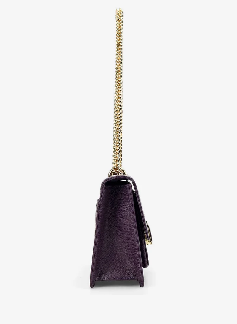 Da Milano Grapevine Croco-Textured Double Chain Bag (S) - Grapevine for Women | Best Price UAE