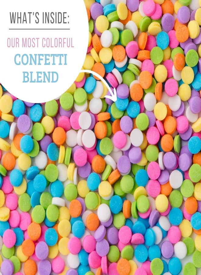 Sweets Indeed Pastel Confetti Circle Sprinkles, Bulk 10 Ounces, Decorative Sprinkles for Baking, Cake Decorating, Cupcakes, Cookies & Desserts, Spring & Easter Pastel Sugar Topping - Image 2