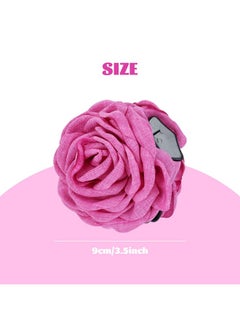 Cinaci Cinaci 6 Pieces 9cm/3.5" Retro Flower Rose Hair Claws Clips with Strong Hold Floral Updo Hair Clips Barrettes Accessories for Women Girls  - Image 2