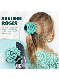 Cinaci Cinaci 6 Pieces 9cm/3.5" Retro Flower Rose Hair Claws Clips with Strong Hold Floral Updo Hair Clips Barrettes Accessories for Women Girls  - Image 5