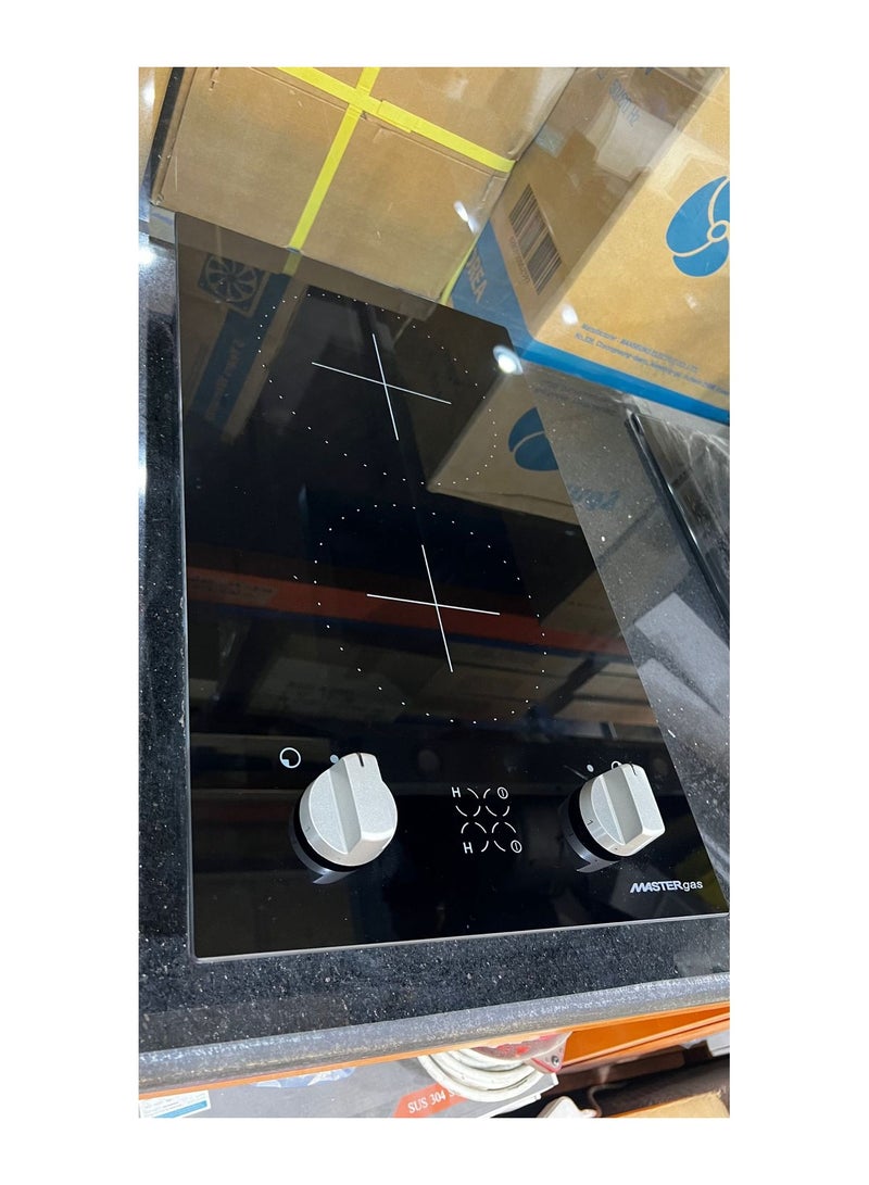 MASTERgas 30 cm stove, 2 electric burners, ceramic, full safety switch, Italian, Polish, H32CFP - Image 3