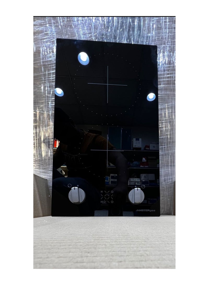 MASTERgas 30 cm stove, 2 electric burners, ceramic, full safety switch, Italian, Polish, H32CFP - Image 2