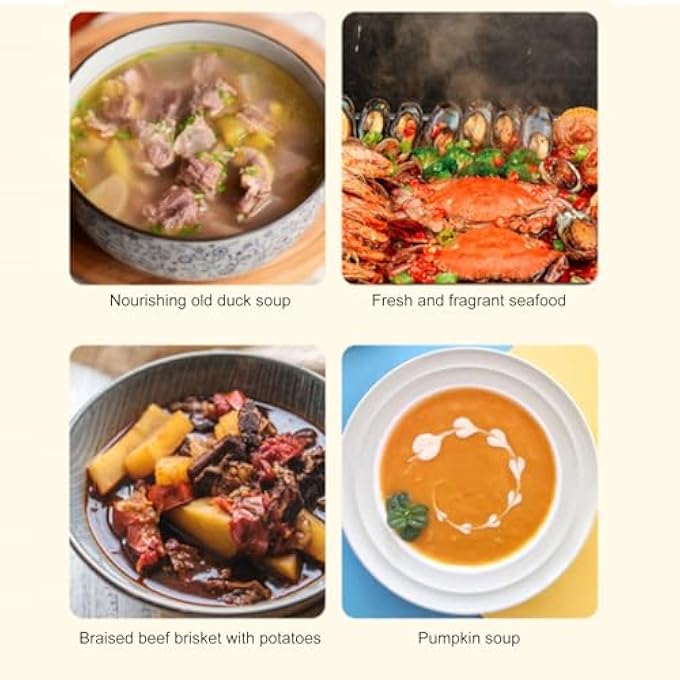 rayihni Micro Pressure Cooker 8L Multifunctional Anti Stick Pumpkin Micro Pressure Pot With Clear Lid For Kitchen - Image 5