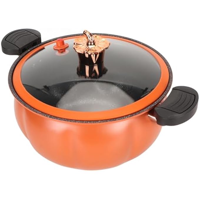 rayihni Micro Pressure Cooker 8L Multifunctional Anti Stick Pumpkin Micro Pressure Pot With Clear Lid For Kitchen - Image 1