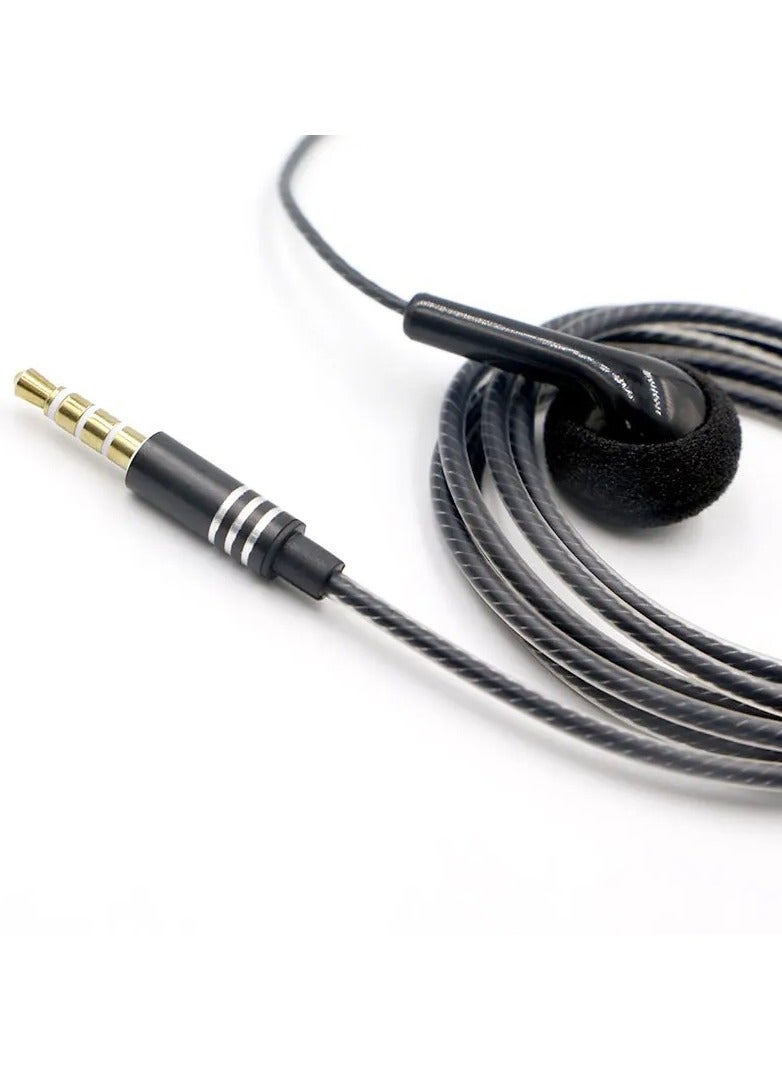 Oku 3.5mm Single In-Ear Mono Earphone Earbud Headset With Mic For iPhone Samsung Or Others Black - Image 3