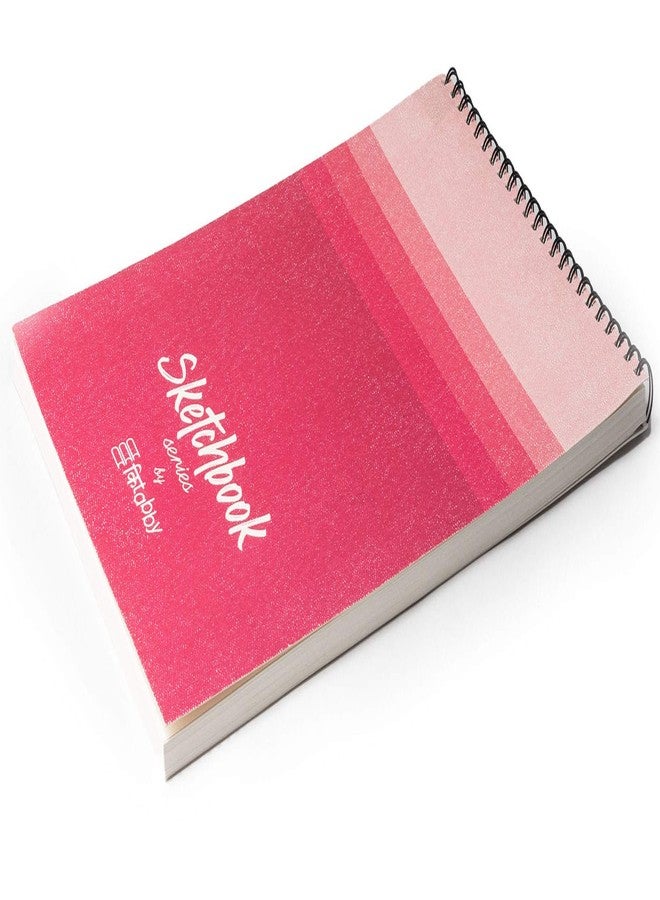 Kitabby - Sketchbook Series - A3 Size (Large) - Wire-O Bound Sketch Book - Micro-Perforations for Easy Tear Off - 50 Sheets - 160gsm Anti-Ageing, Acid Free, Archival Grade Fine Grain Paper - (Pink) - Image 3