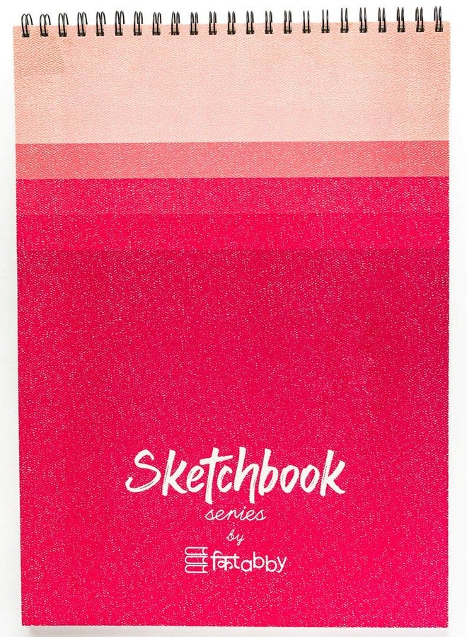 Kitabby - Sketchbook Series - A3 Size (Large) - Wire-O Bound Sketch Book - Micro-Perforations for Easy Tear Off - 50 Sheets - 160gsm Anti-Ageing, Acid Free, Archival Grade Fine Grain Paper - (Pink) - Image 1