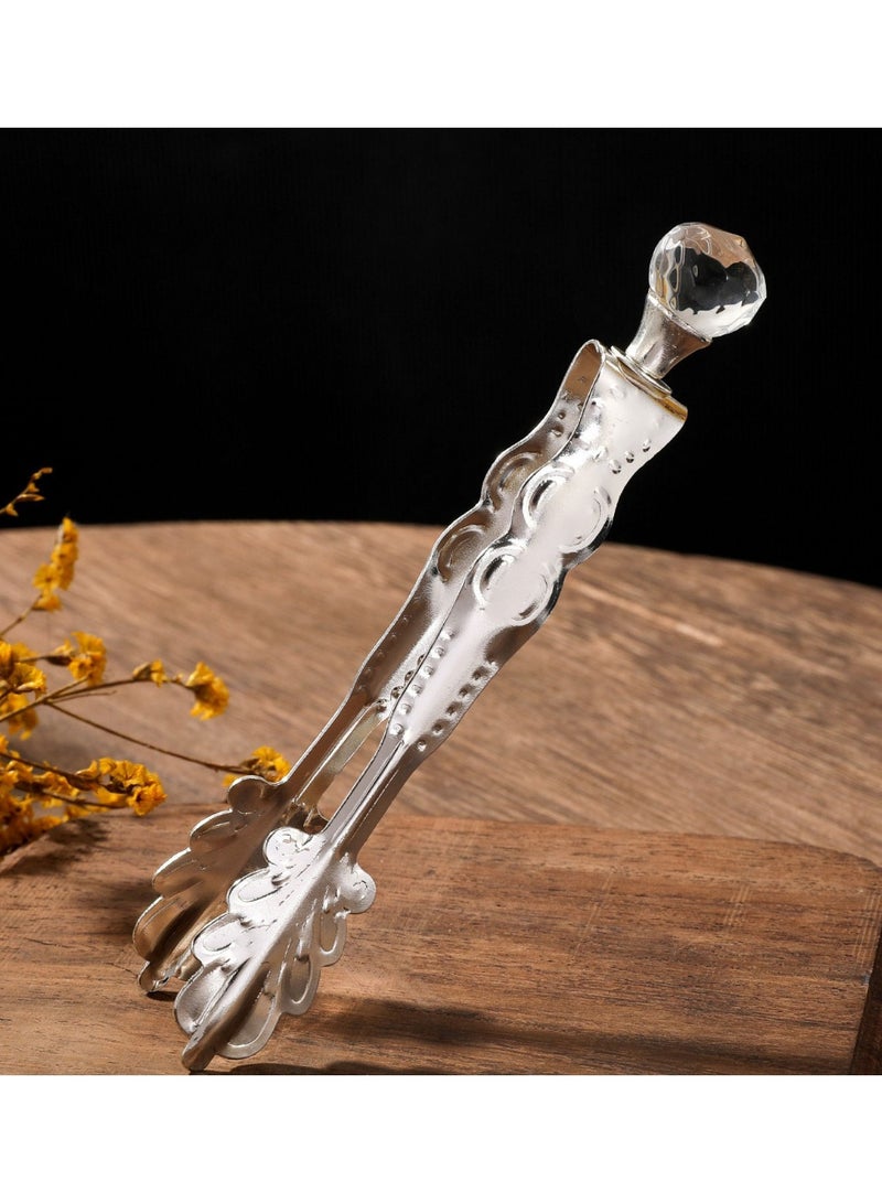 ملقط بخور 5.9 بوصة - مقبض زهري عتيق - Image 1