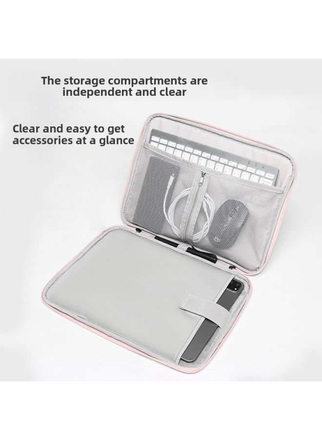 Tablet Bag Tablet Waterproof Loadable Keyboard For Apple Ipad Storage Bag Summer Anti-vibration Laptop Bag For Men And Women-Color:Black [OxFord]]-Dimensions:12.9-13 Inch Universal - Image 4