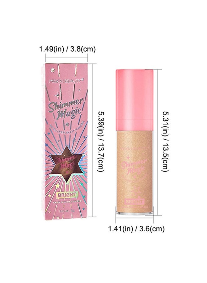 Misiou Beauty - Shimmer Magic-Shiner Powder Stick Makeup Highlighter Glitter Highlighter powder Fairy Highlighter Powder Body Highlighter Shimmer Highlighter Powder Stick for Body  01#Bronze - Image 1