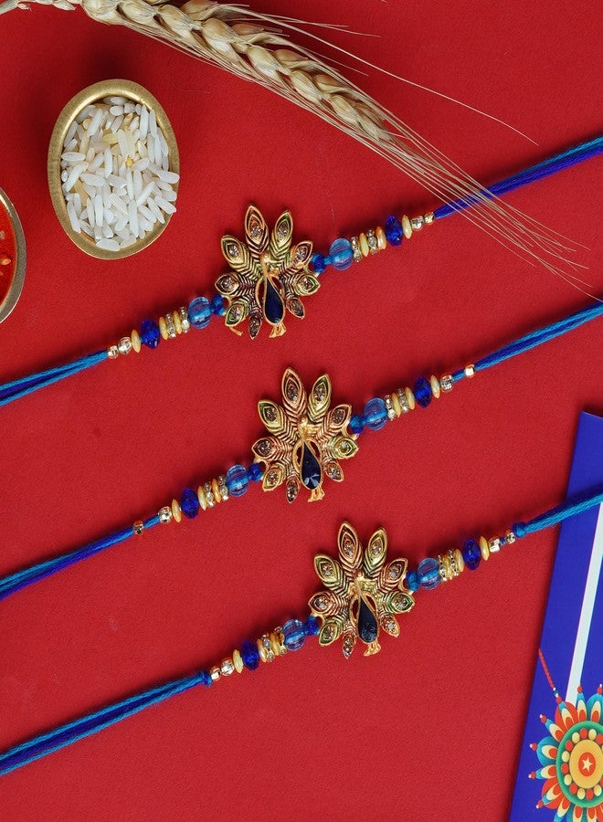 Pride Store Rakhi For Brother | Rakhi Set For Bahiya | Rakhi Set of 3 | With Greeting Card and Roli Chawal, Rakhi for bhai | Rakhi Set for brother - Image 5