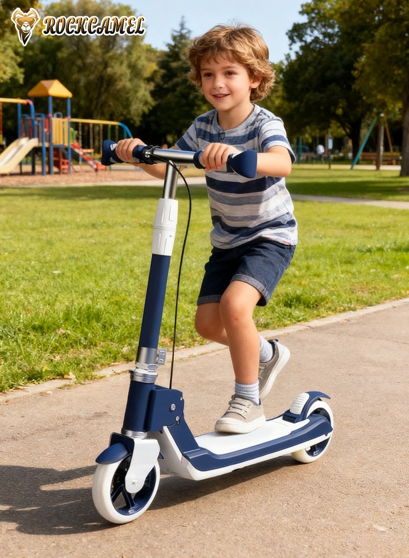 ROCKCAMEL 2-Wheel Kick Scooter, Foldable Lightweight Scooter with Music, LED Lighted Wheels and 5-Level Adjustable Height Handlebars, Dual Braking System, Push Scooter for kids 5-18 Years, Up to 100kg - Image 2