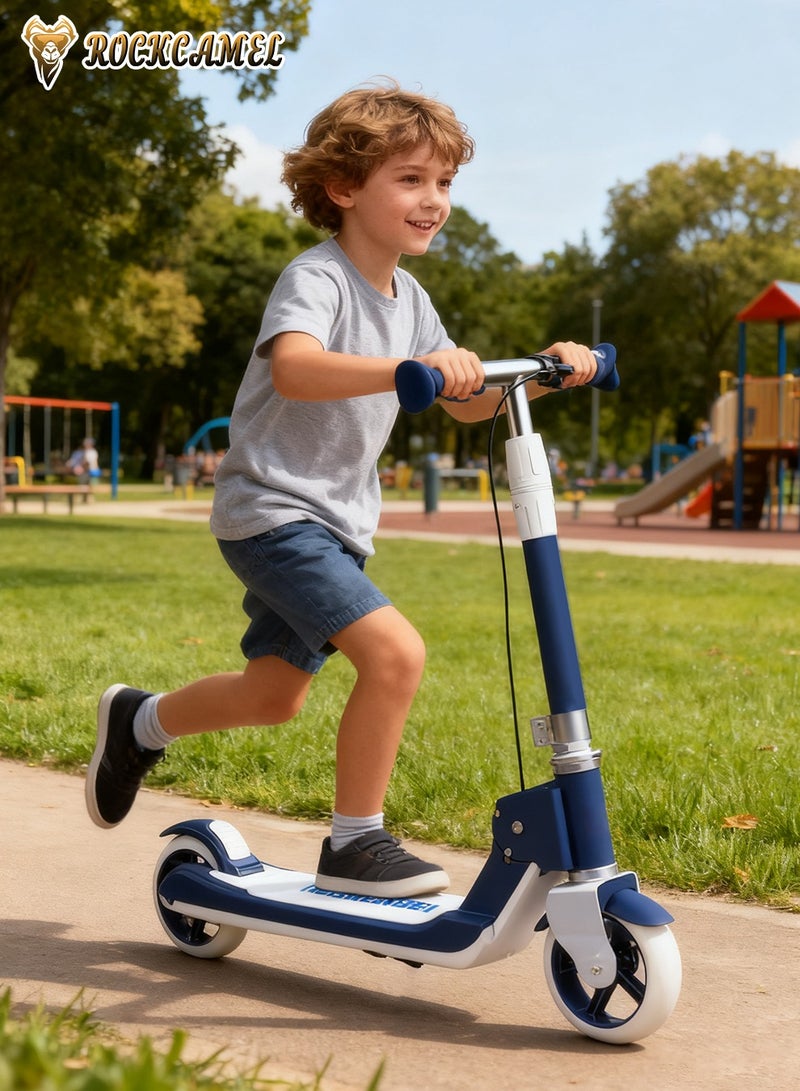 ROCKCAMEL 2-Wheel Kick Scooter, Foldable Lightweight Scooter with Music, LED Lighted Wheels and 5-Level Adjustable Height Handlebars, Dual Braking System, Push Scooter for kids 5-18 Years, Up to 100kg - Image 3