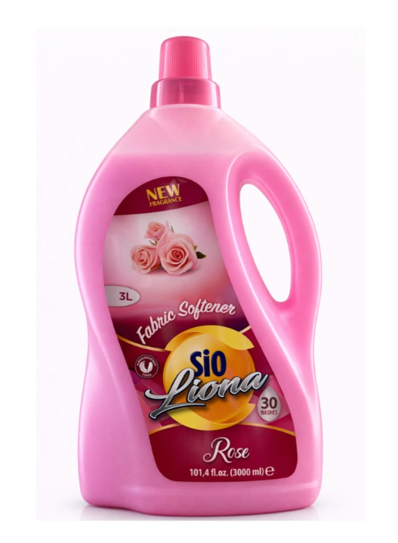 SIO Fabric Softener – Rose 3000 ml × 6 | Superior Softness & Floral Fragrance - Image 1