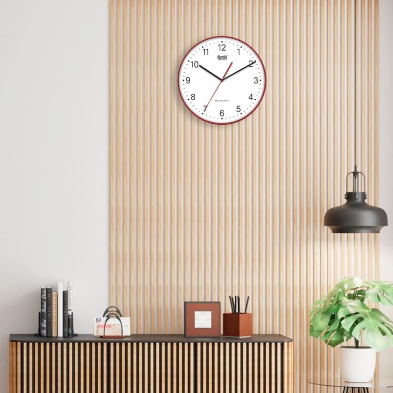 Ajanta Wall Clock - Home Decore Series Clocks - 1187 - Red - Image 2