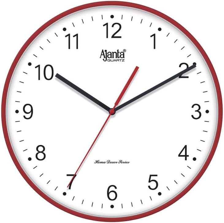 Ajanta Wall Clock - Home Decore Series Clocks - 1187 - Red - Image 1