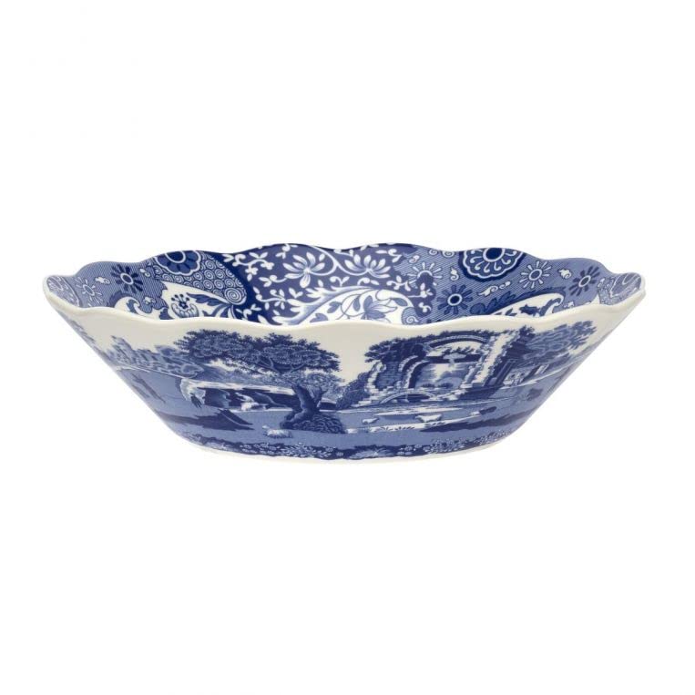 Spode Blue Italian 10-Inch Daisy Bowl - Decorative Scalloped Edge Serving Bowl with Blue Countryside Design - Elegant Accent Tableware for Salads, Fruit, Sides in Classic Dinnerware Style - Image 2