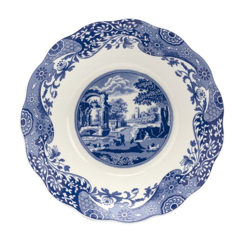 Spode Blue Italian 10-Inch Daisy Bowl - Decorative Scalloped Edge Serving Bowl with Blue Countryside Design - Elegant Accent Tableware for Salads, Fruit, Sides in Classic Dinnerware Style - Image 3