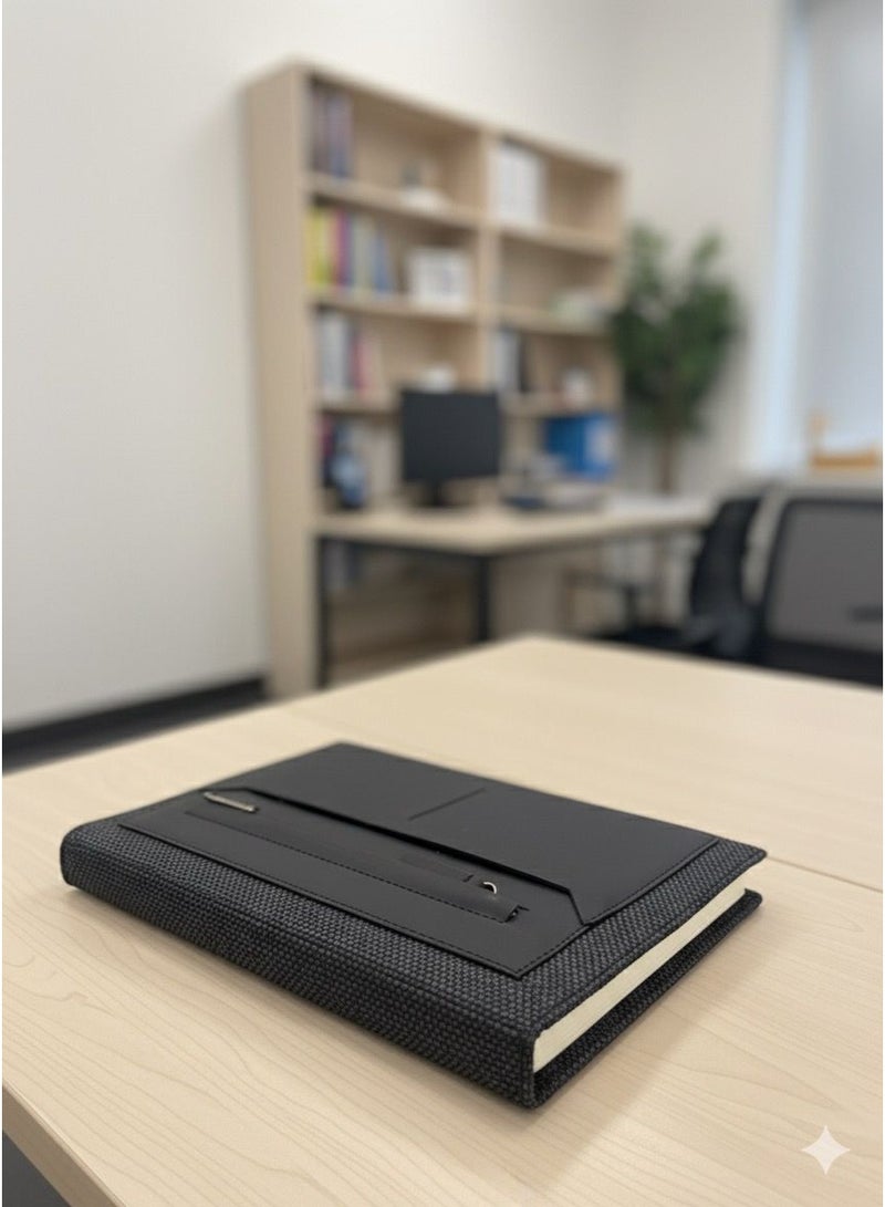 منظم ملاحظات متعدد الاستخدامات – تصميم أنيق ومستدام باللون الأسود - Image 5