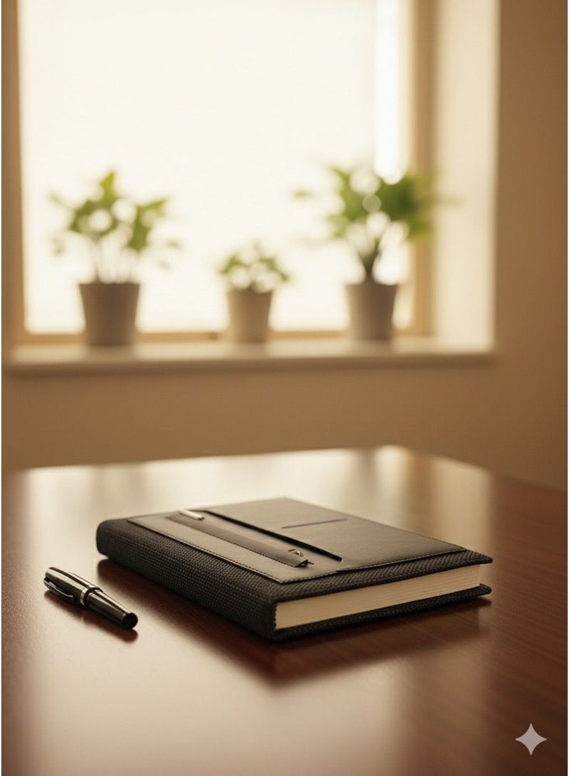 منظم ملاحظات متعدد الاستخدامات – تصميم أنيق ومستدام باللون الأسود - Image 2