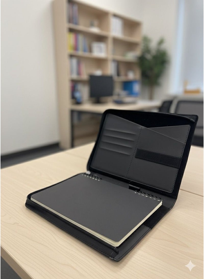 منظم ملاحظات متعدد الاستخدامات – تصميم أنيق ومستدام باللون الأسود - Image 4