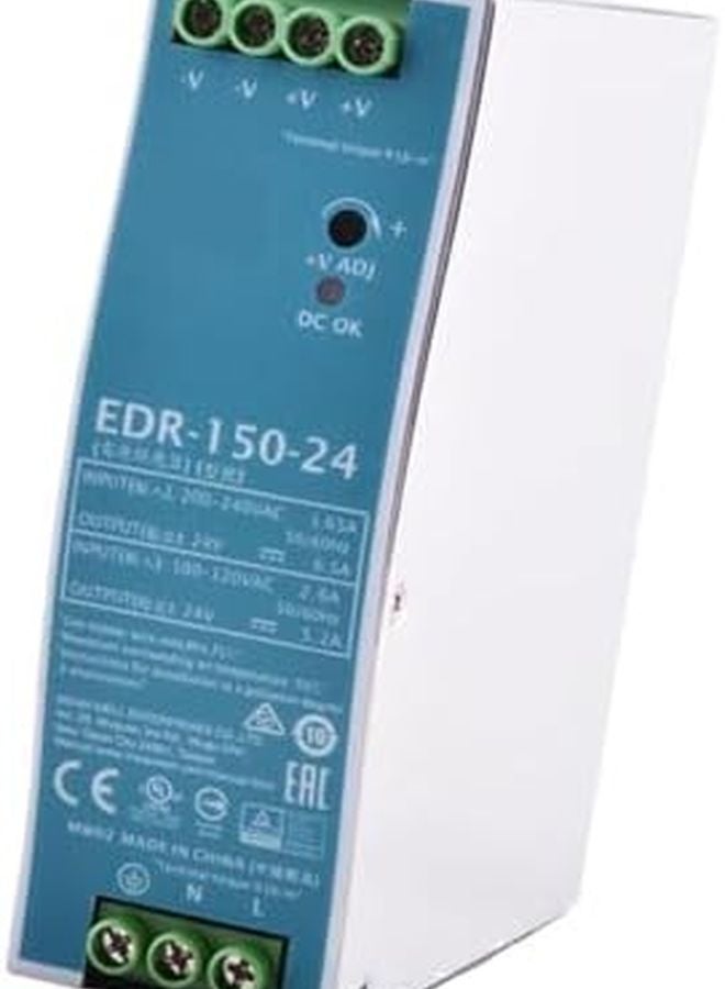 EDR 150 24 24V 6.5A 156W وحدة طاقة سكة DIN لأتمتة الصناعية - Image 1