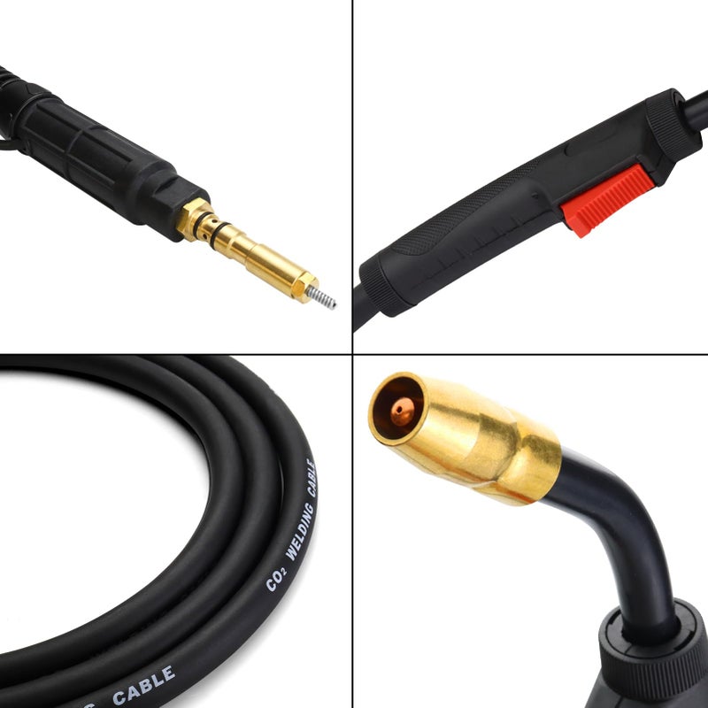 Zinger Mig Welding Gun Torch Welder for Hobart H-10/195957 H100S2-10/245924,Replacement Fits Hobart Handler 135/140/175/180/187,100A 10ft MIG Welder for Hobart with .030" .035" Tip-Nozzle-Diffuser - Image 4