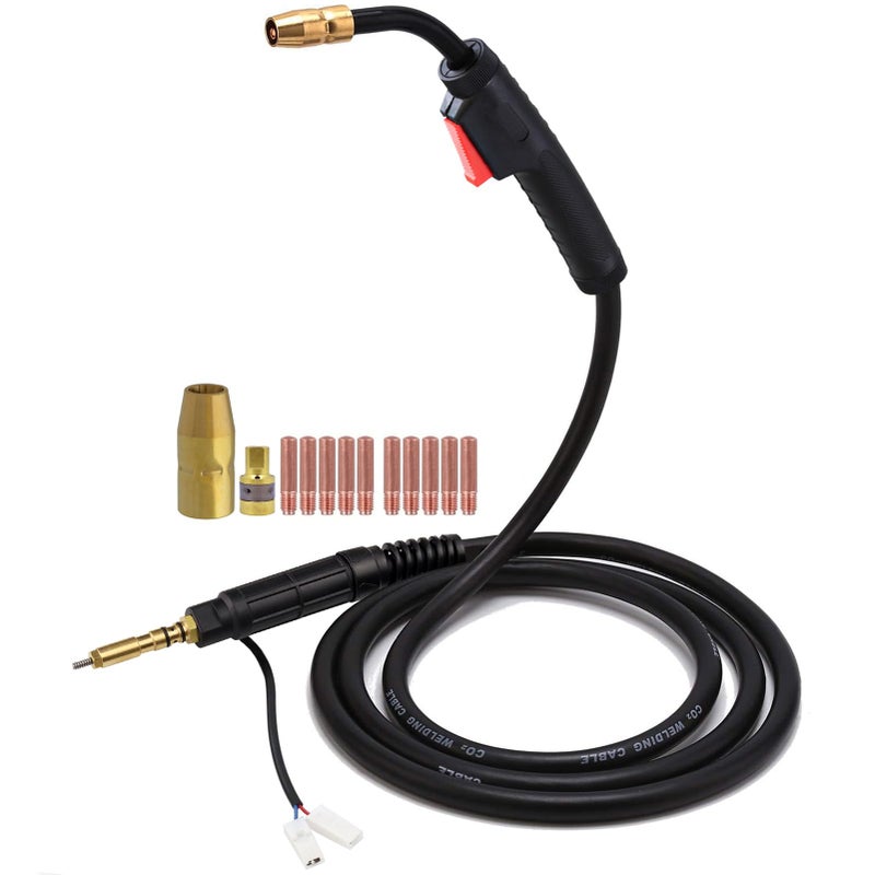 Zinger Mig Welding Gun Torch Welder for Hobart H-10/195957 H100S2-10/245924,Replacement Fits Hobart Handler 135/140/175/180/187,100A 10ft MIG Welder for Hobart with .030" .035" Tip-Nozzle-Diffuser - Image 1