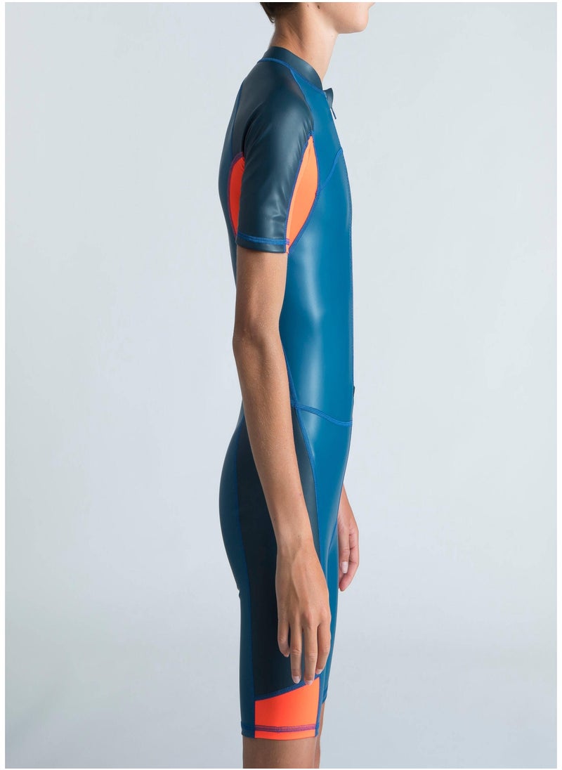 NABAIJI NABAIJI by DECATHLON, Boy Swimming Suit Shorty 100 Kloupi Comfortable & Quick-Dry Blue Red  - Image 1