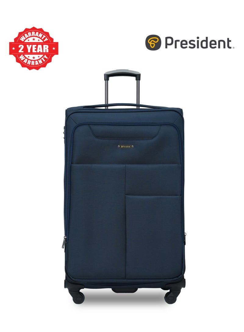 President 3-Piece Expandable Soft-Side Luggage Set - High-Quality Heavy Duty Travel Bags with Multi-Pocket Storage ( BLUE ) - Image 1