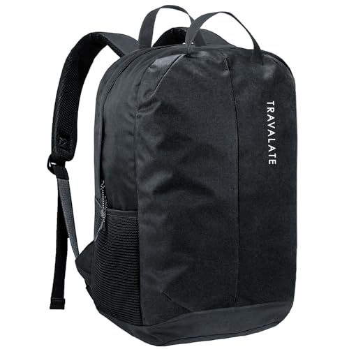 TRAVALATE 20 Ltr Daypack Backpack | Lightweight & Water-Resistant | Travel & Everyday Bag with Spacious Main Compartment, Easy Access Front Pocket and top Handles |(16 x 10 x 5) Inch - Black - Image 1