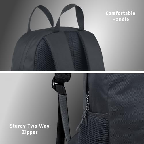TRAVALATE 20 Ltr Daypack Backpack | Lightweight & Water-Resistant | Travel & Everyday Bag with Spacious Main Compartment, Easy Access Front Pocket and top Handles |(16 x 10 x 5) Inch - Black - Image 3