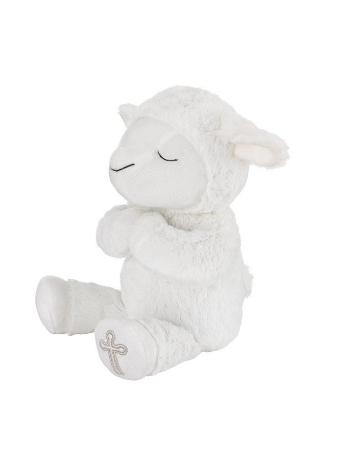 NoJo Le Love By Nojo Baptism White Plush Lamb With Praying Hands And Embroidered Cross - Image 2