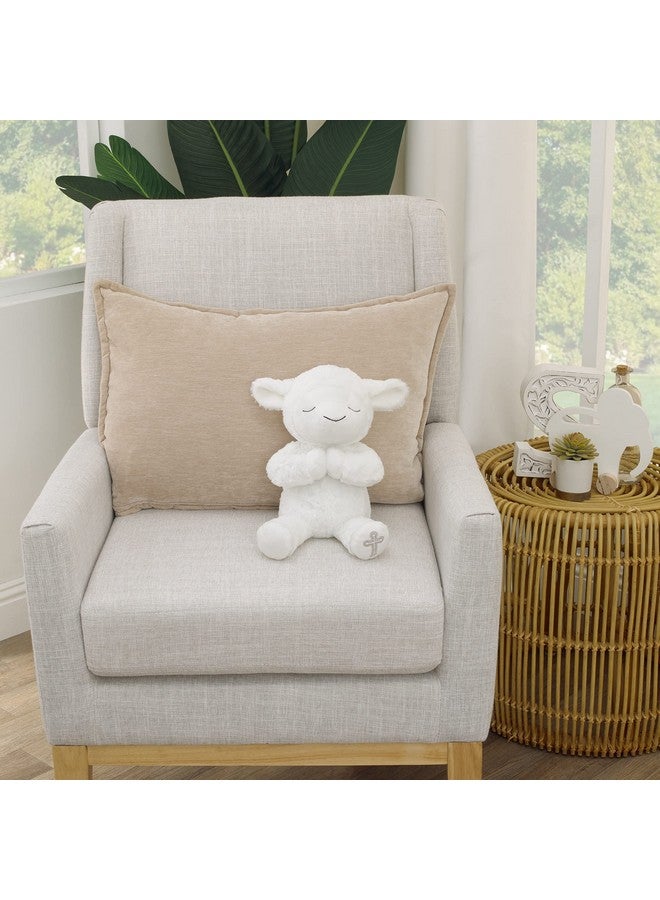 NoJo Le Love By Nojo Baptism White Plush Lamb With Praying Hands And Embroidered Cross - Image 4