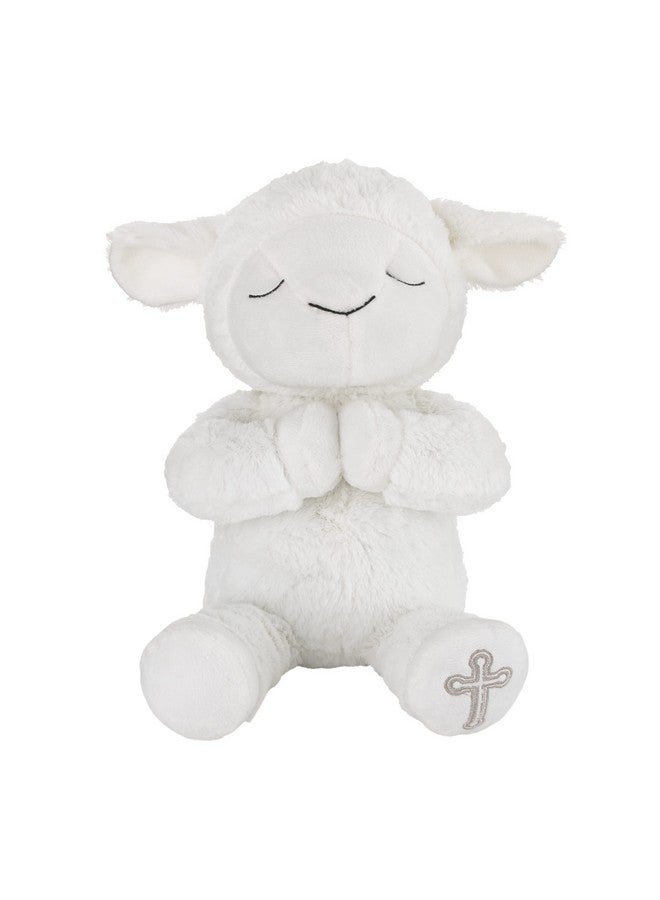 NoJo Le Love By Nojo Baptism White Plush Lamb With Praying Hands And Embroidered Cross - Image 1
